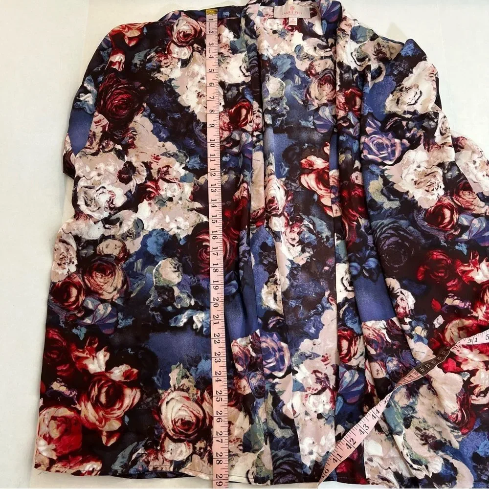 NWOT Laurie Felt Open Front Printed Kimono | Size 1X